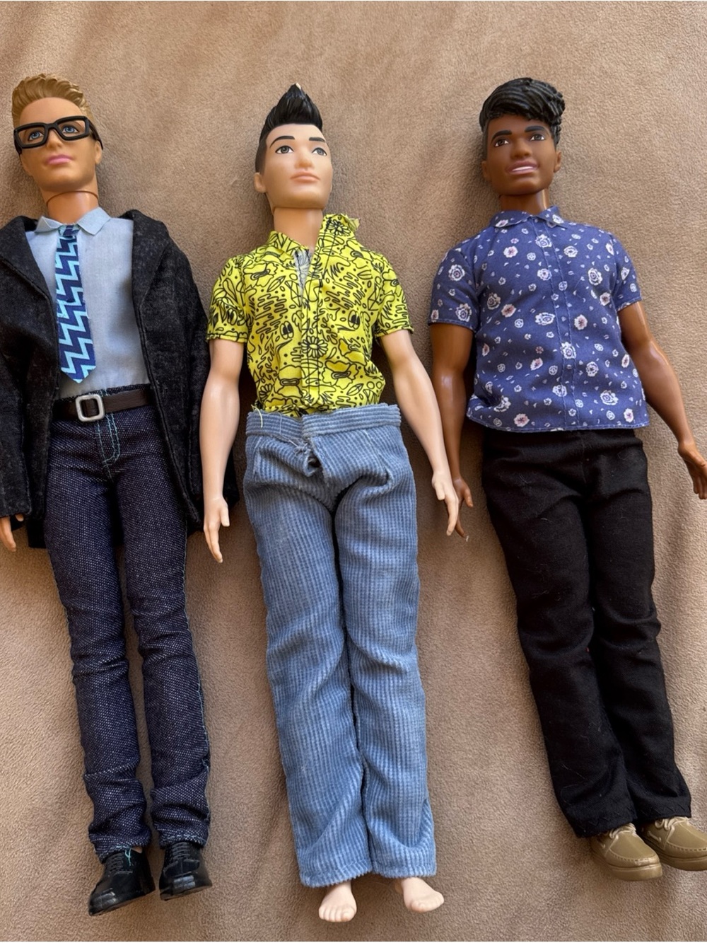 3 ken dolls!